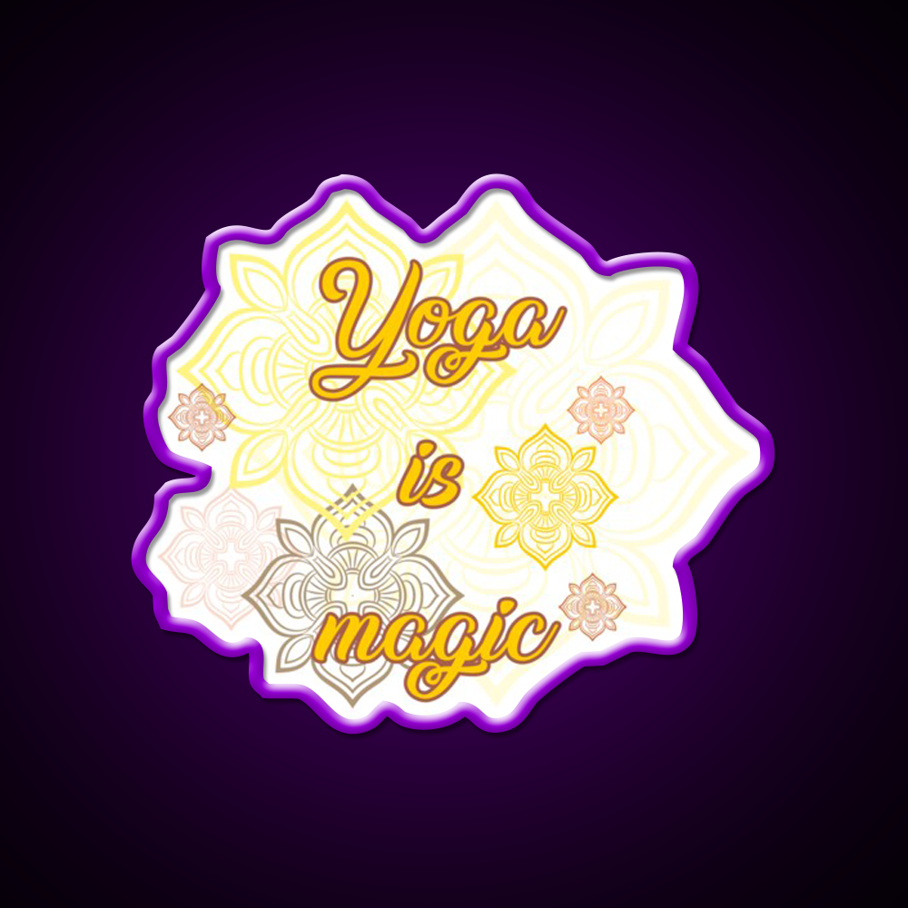 Yoga Is Magic Yoga Led Neon Sign For Wellness Space Rgb Color