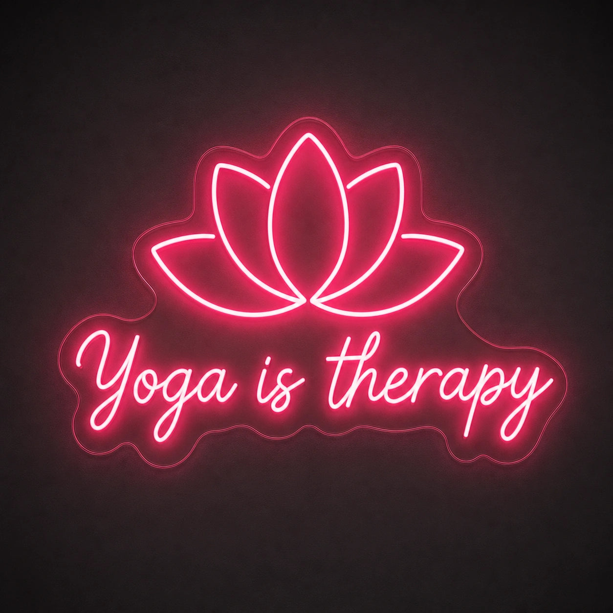 Yoga Is Therapy LED Neon Sign Garage Man Cave Neon Sign main product image
