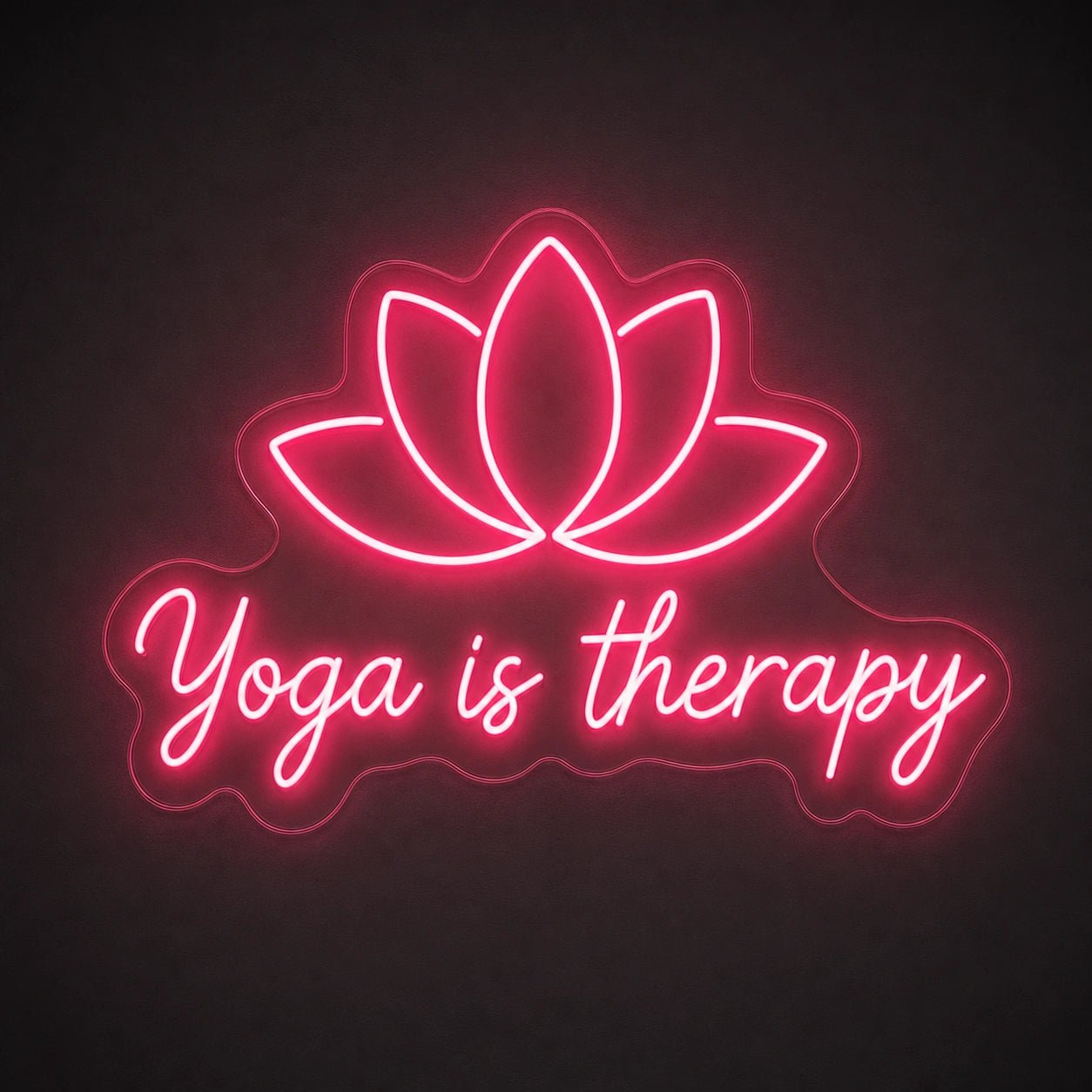 Yoga Is Therapy LED Neon Sign Garage Man Cave Neon Sign - Shineneon