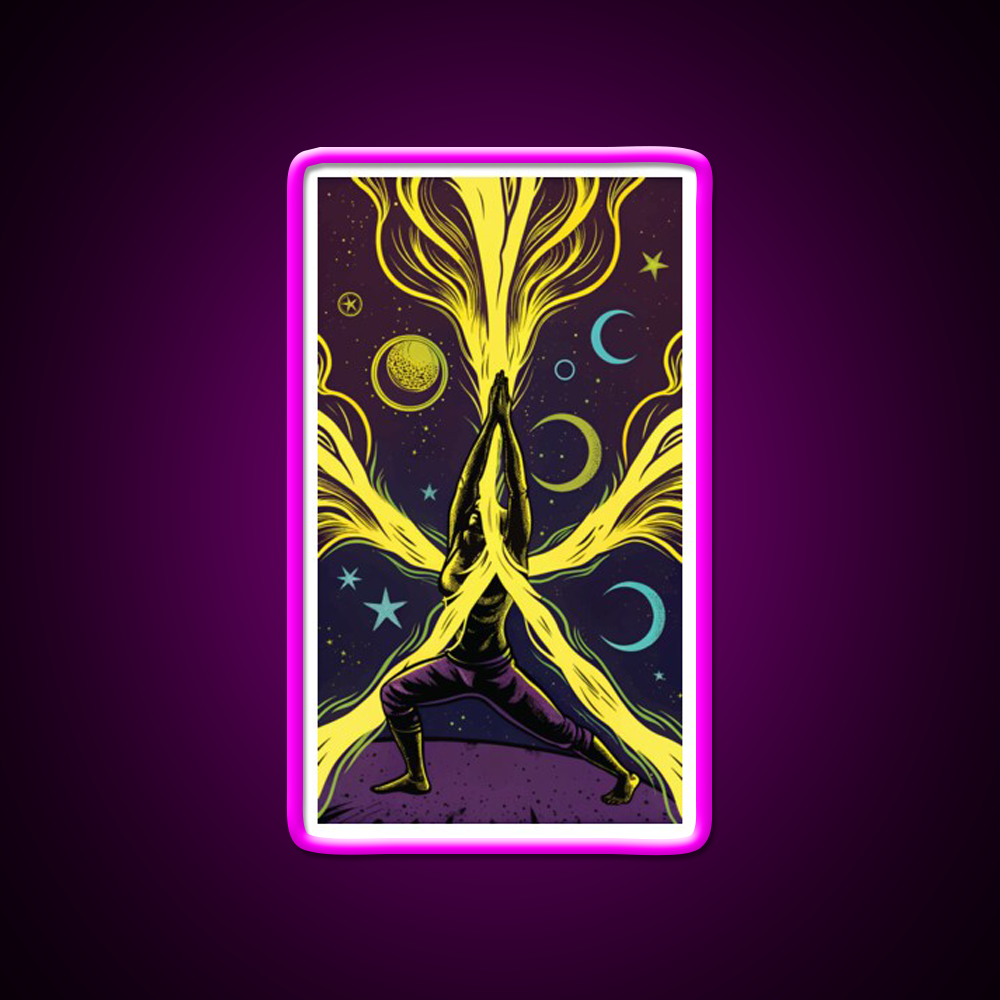 Yoga Led Neon Sign For Wellness Space Art For Yoga Lovers Rgb Color