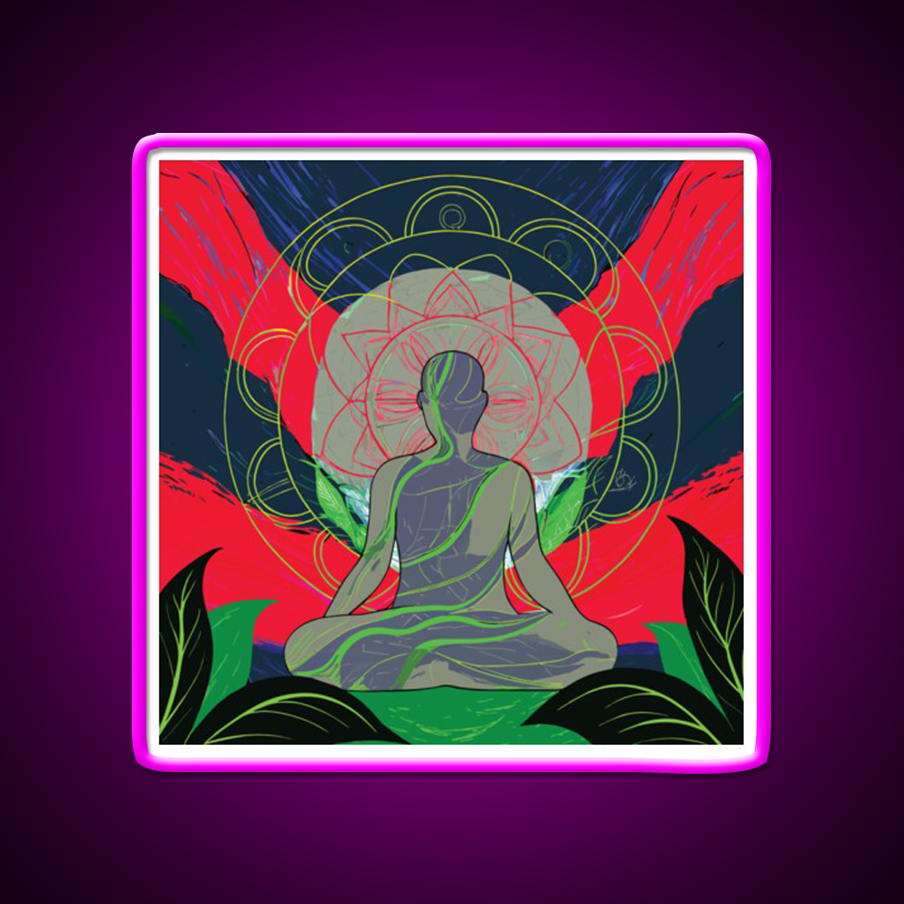 Yoga Led Neon Sign For Wellness Space For Yogis Rgb Color