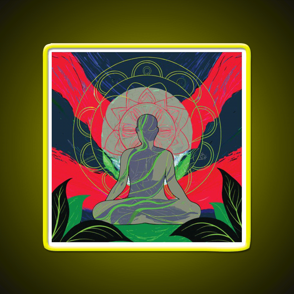 Yoga Led Neon Sign For Wellness Space For Yogis Rgb Color