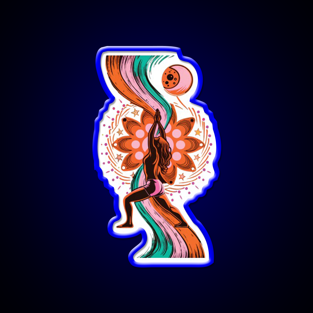 Yoga Led Neon Sign For Wellness Space Yoga Inspired Led Sign Rgb Color