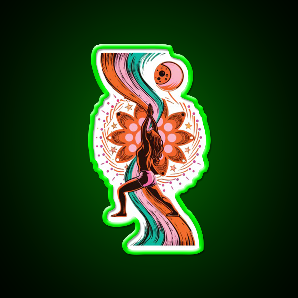 Yoga Led Neon Sign For Wellness Space Yoga Inspired Led Sign Rgb Color