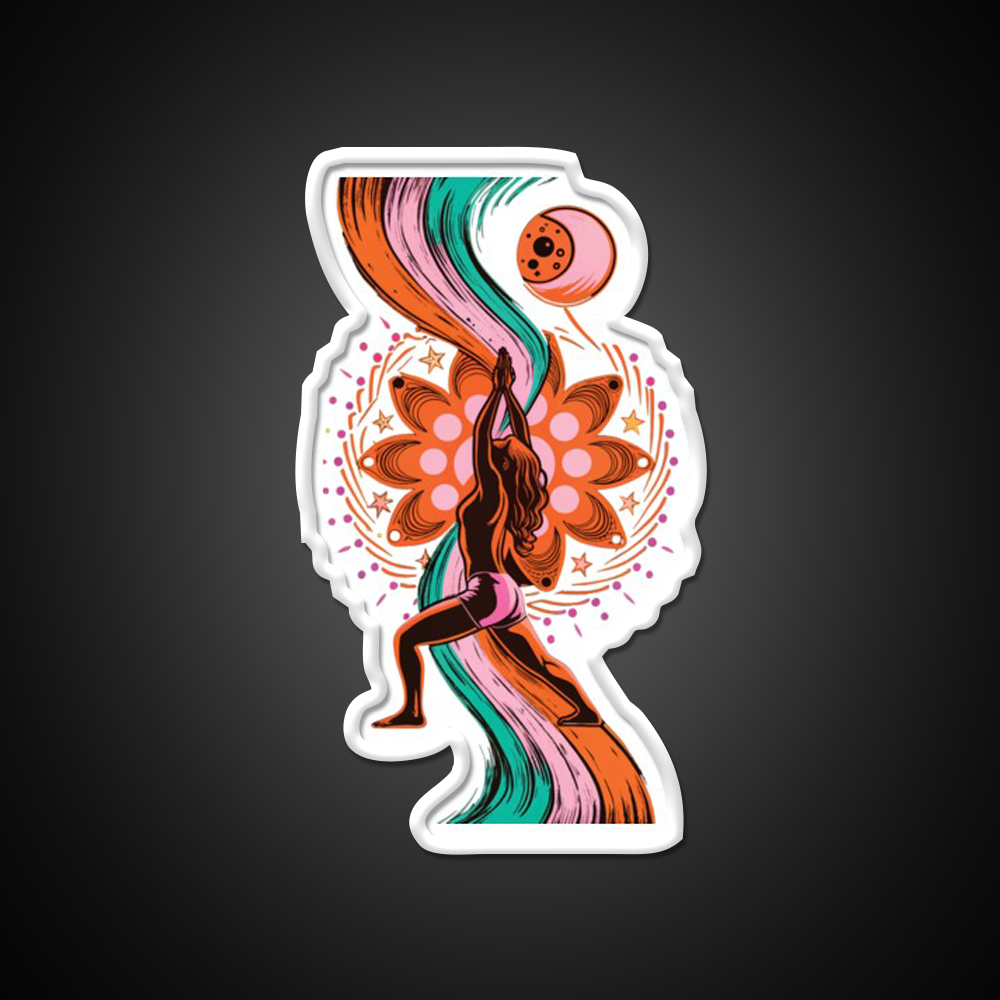 Yoga Led Neon Sign For Wellness Space Yoga Inspired Led Sign Rgb Color