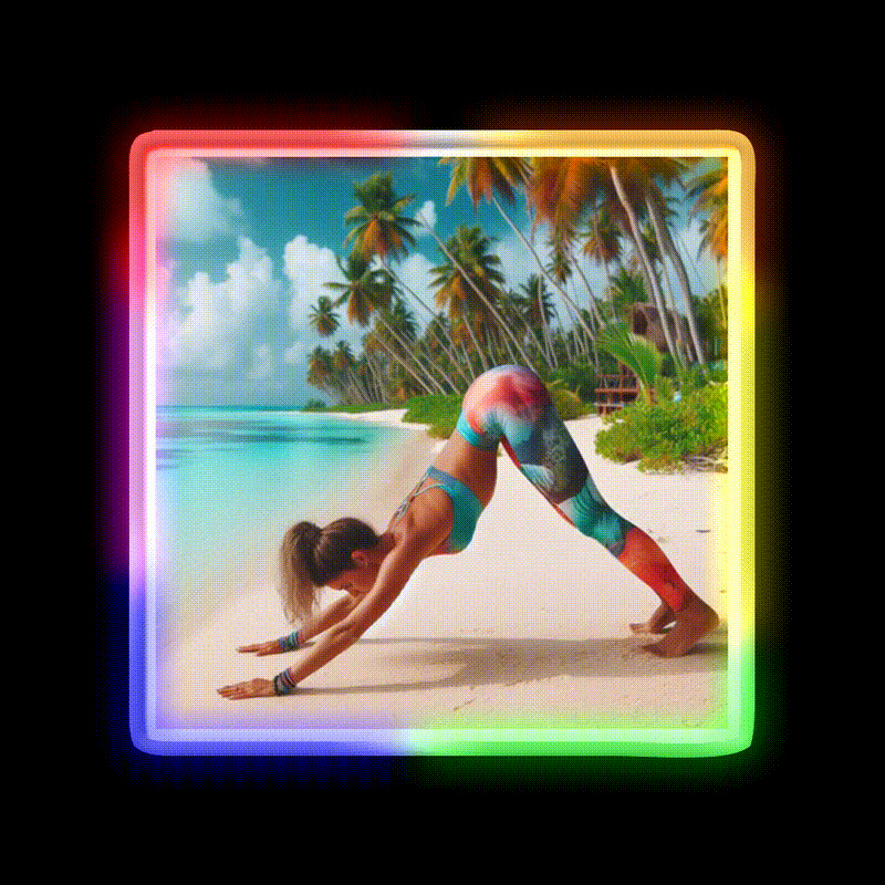 Yoga Led Neon Sign For Wellness Space Yoga Studio Home Gym Rgb Color