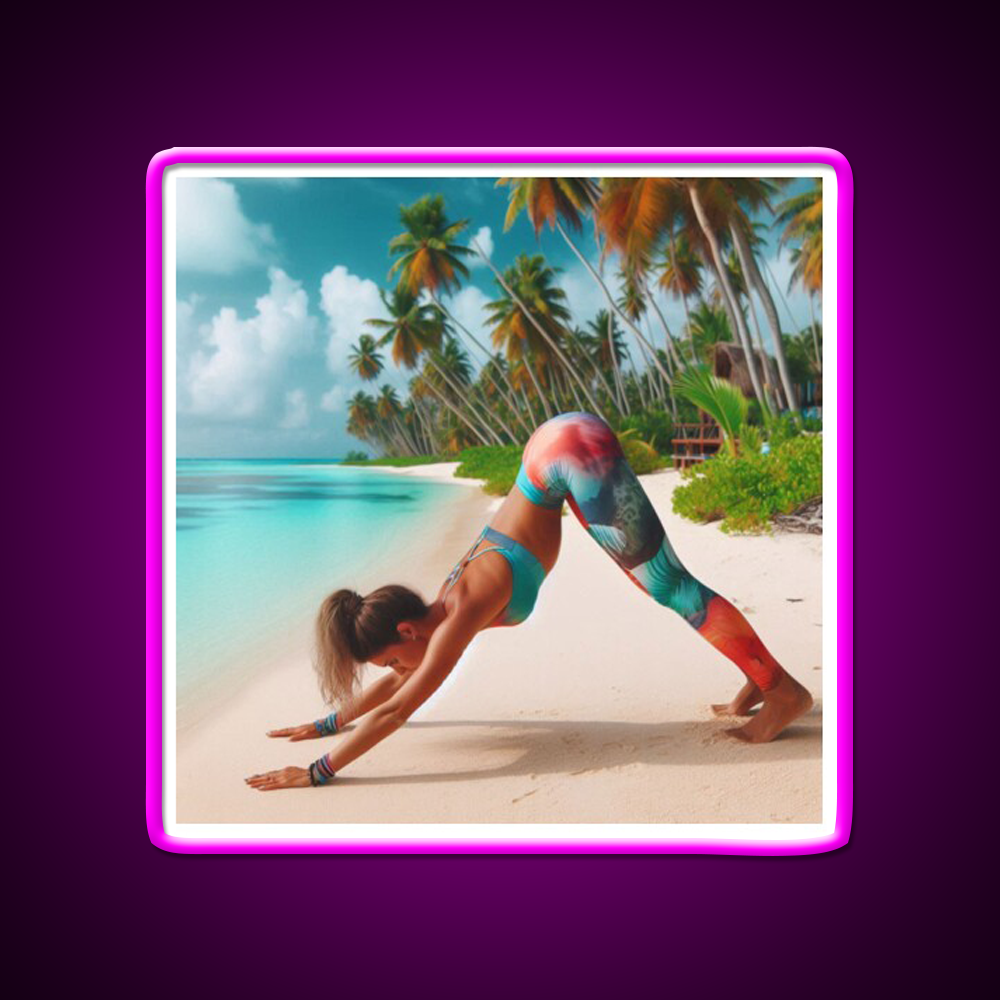 Yoga Led Neon Sign For Wellness Space Yoga Studio Home Gym Rgb Color