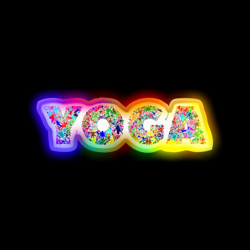 Yoga Led Neon Sign For Wellness Space Yoga Studio Led Sign Rgb Color