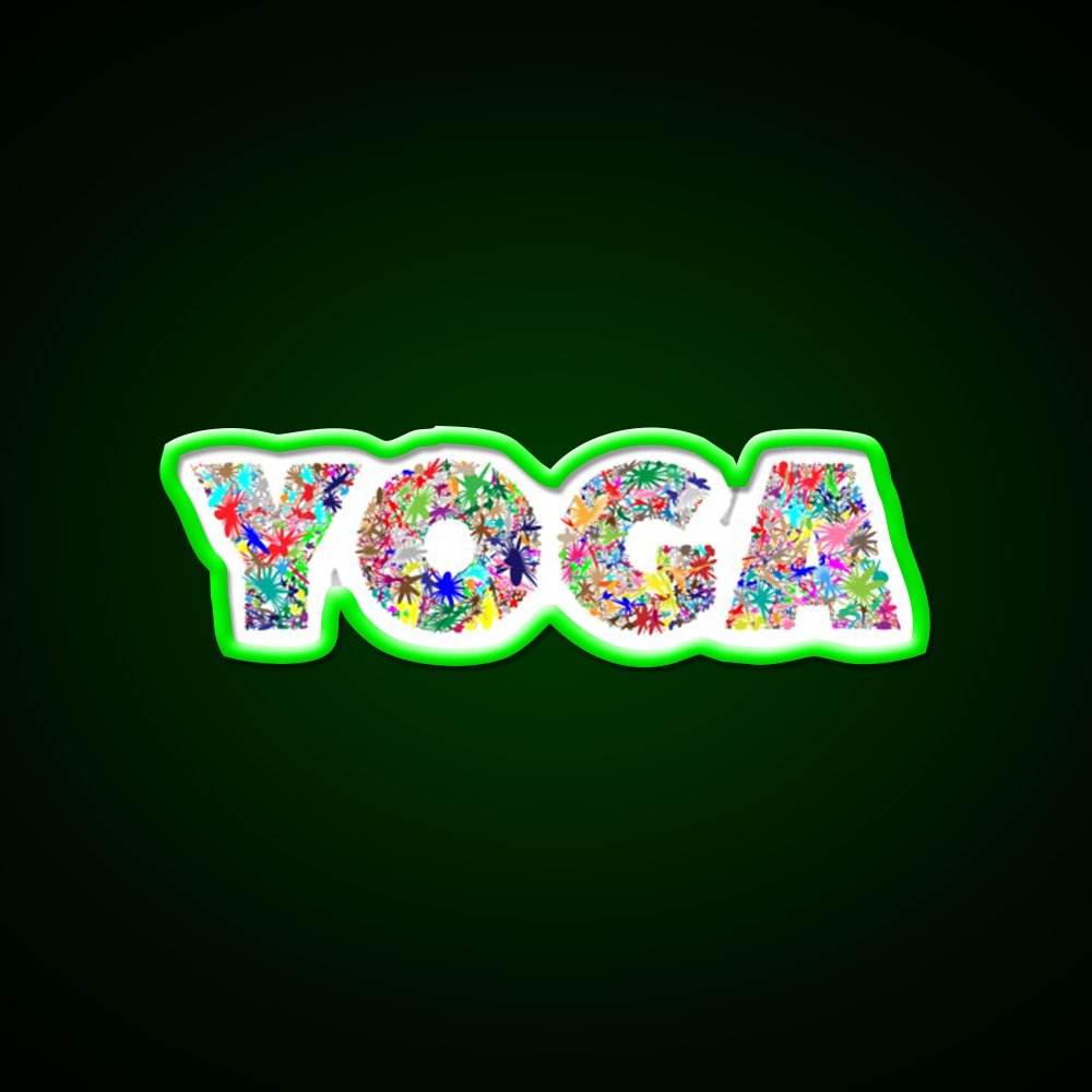 Yoga Led Neon Sign For Wellness Space Yoga Studio Led Sign Rgb Color