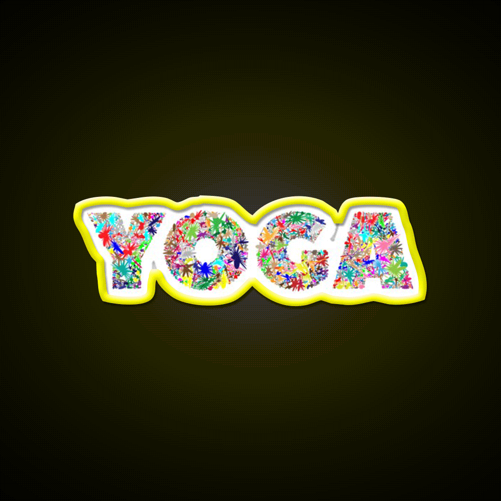 Yoga Led Neon Sign For Wellness Space Yoga Studio Led Sign Rgb Color