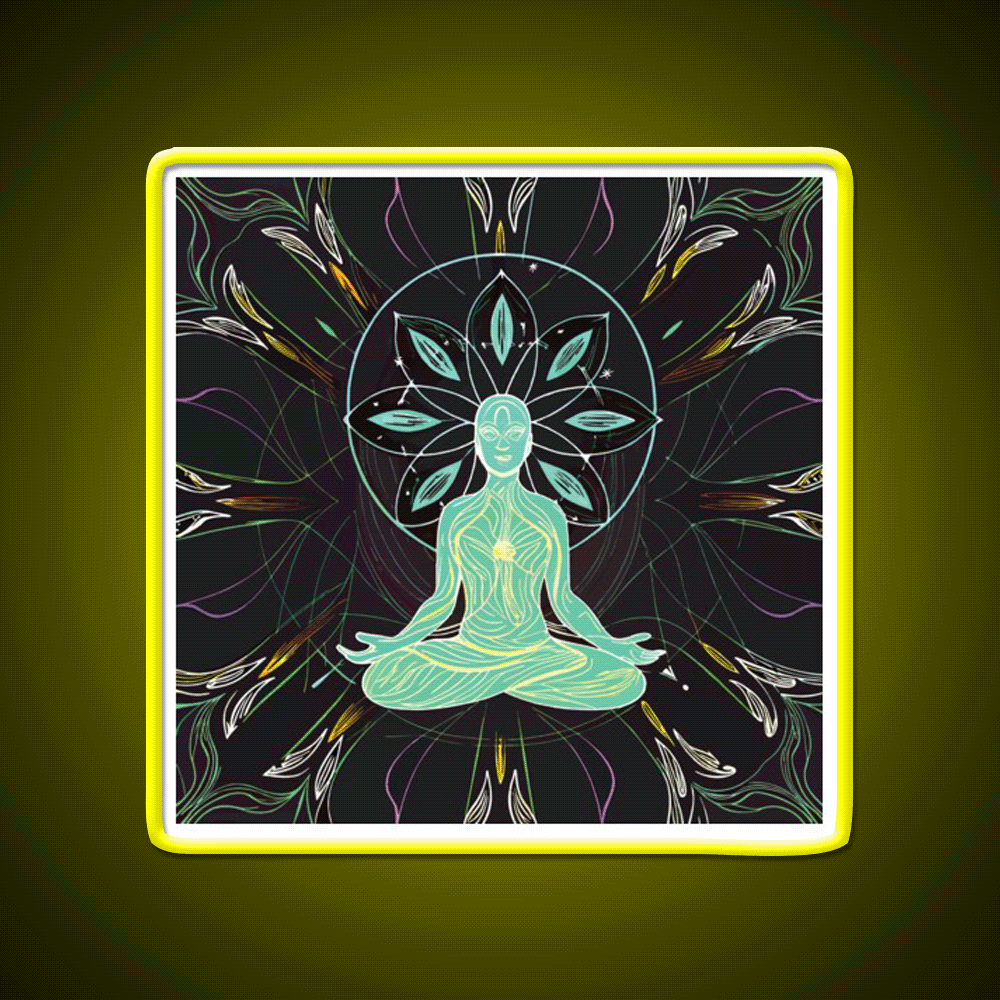 Yoga Led Neon Sign For Wellness Space Yoga Studio Wall Sign Rgb Color