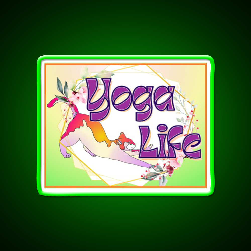 Yoga Life Yoga Led Neon Sign For Wellness Space Rgb Color