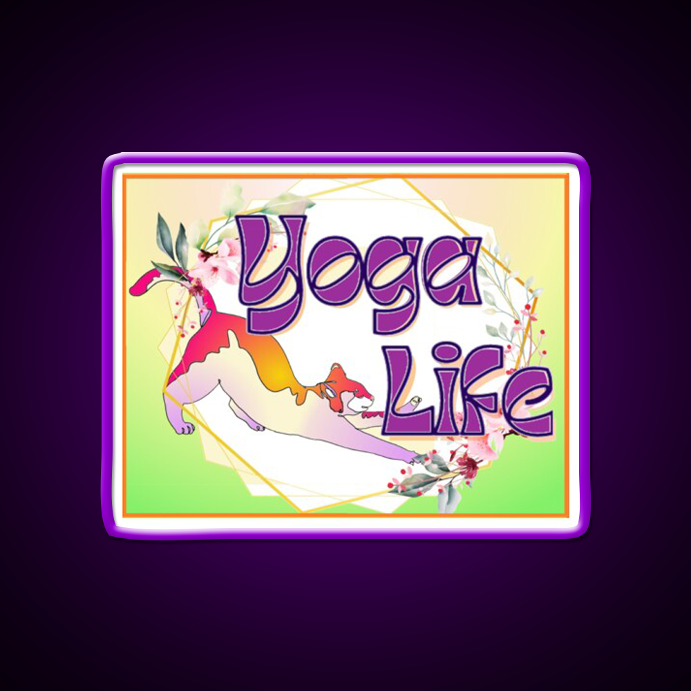 Yoga Life Yoga Led Neon Sign For Wellness Space Rgb Color