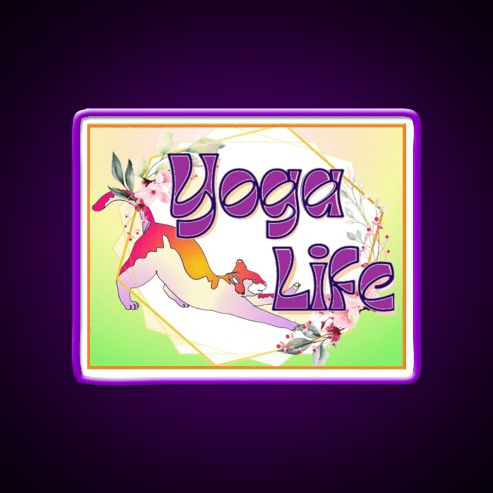 Yoga Life Yoga Led Neon Sign For Wellness Space Rgb Color - Shineneon