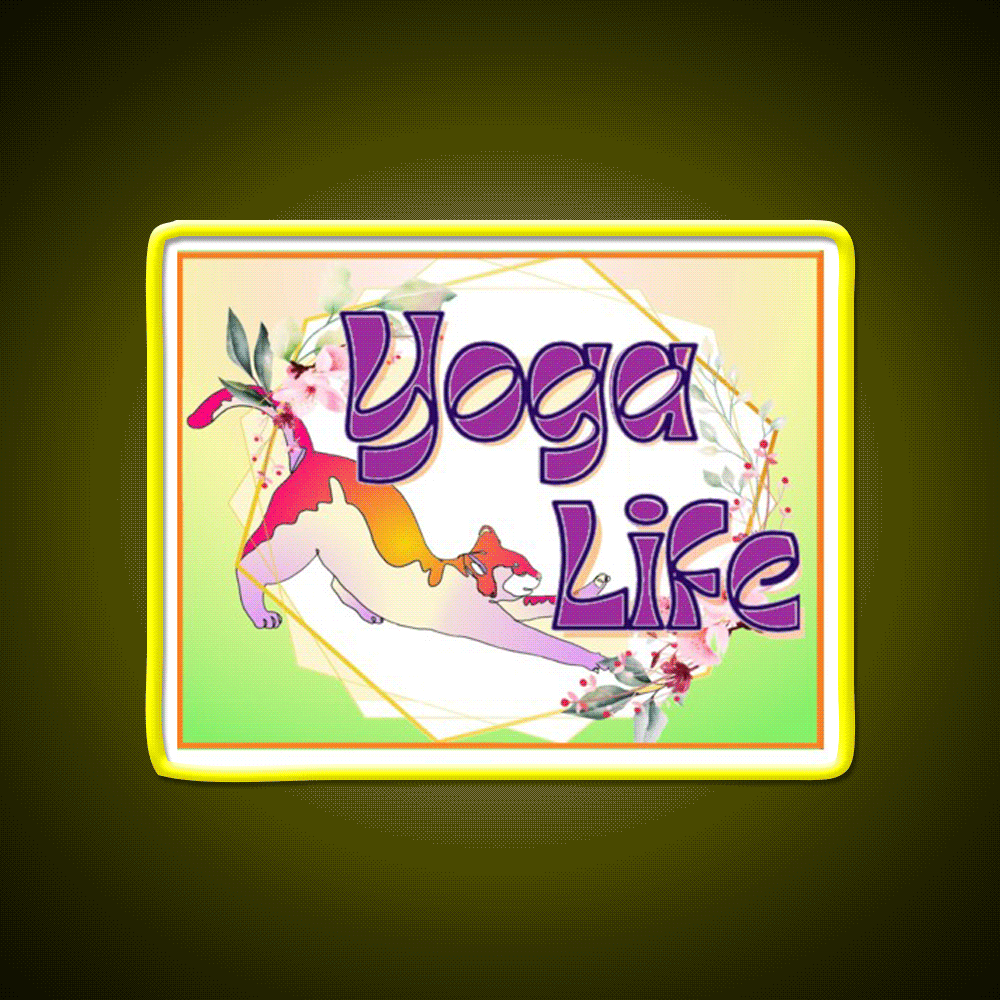 Yoga Life Yoga Led Neon Sign For Wellness Space Rgb Color