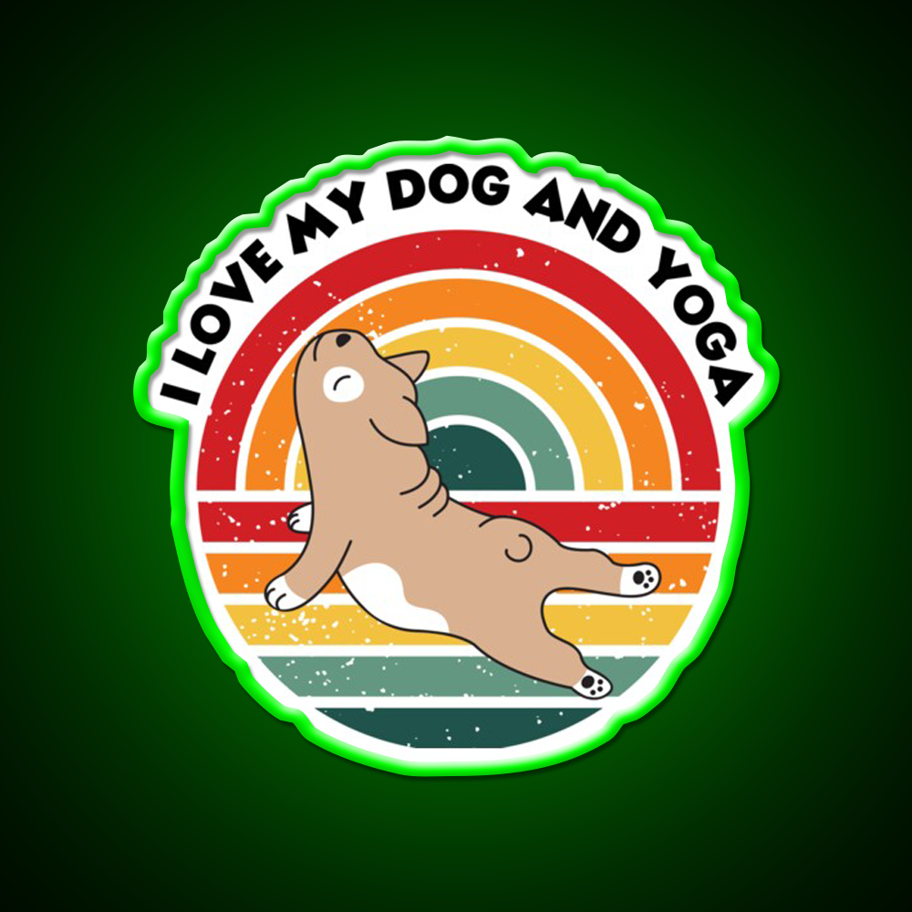 Yoga Lifestyle Yoga And Dog Funny Your Own Style Yoga Led Neon Sign Rgb Color