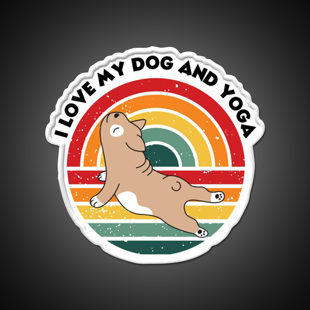 Yoga Lifestyle Yoga And Dog Funny Your Own Style Yoga Led Neon Sign Rgb Color