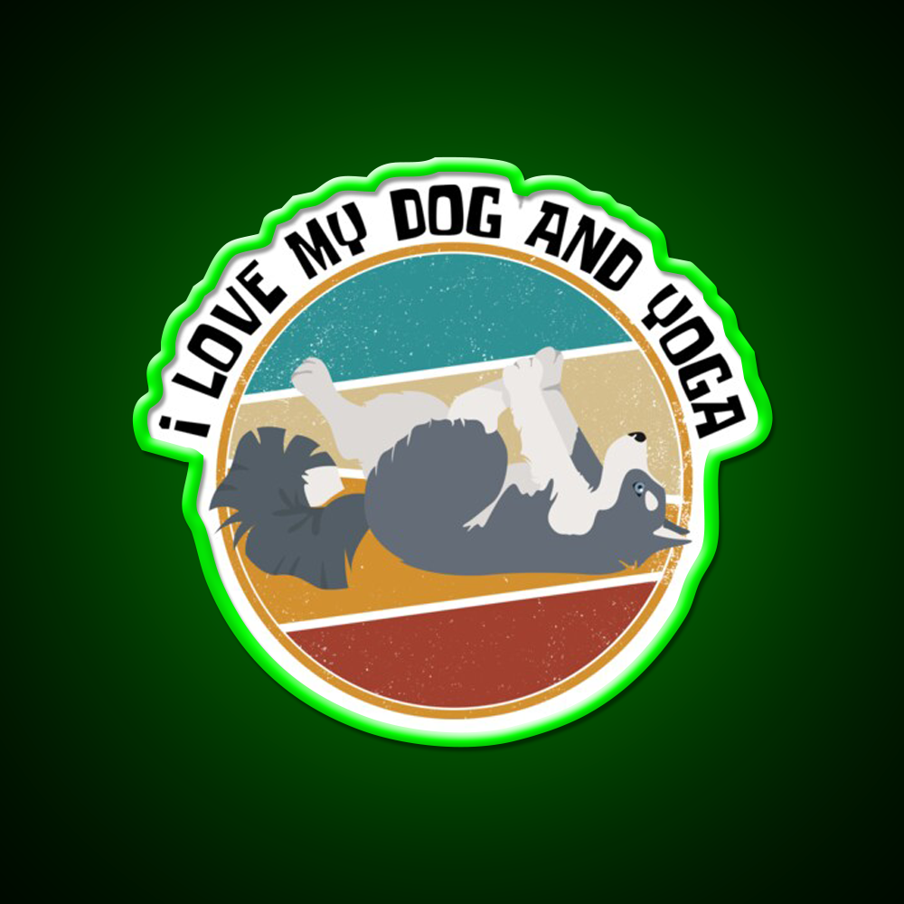 Yoga Lifestyle Yoga And Dog Yoga Led Neon Sign Yoga Studio Rgb Color