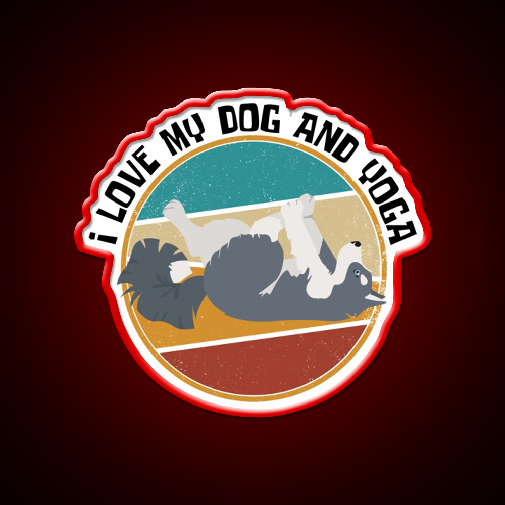 Yoga Lifestyle Yoga And Dog Yoga Led Neon Sign Yoga Studio Rgb Color