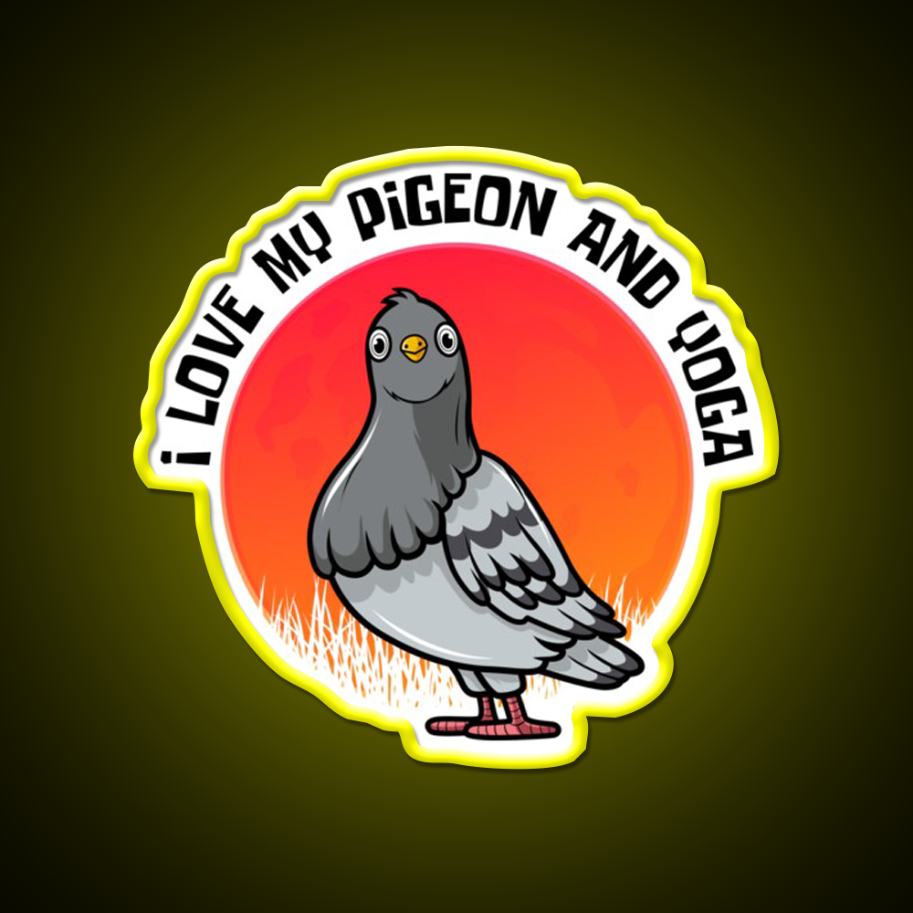 Yoga Lifestyle Yoga And Pigeon Yoga Led Neon Sign Rgb Color