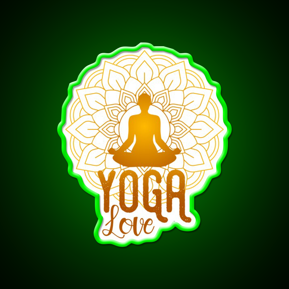 Yoga Love Meditation Yoga Led Neon Sign For Wellness Space Rgb Color