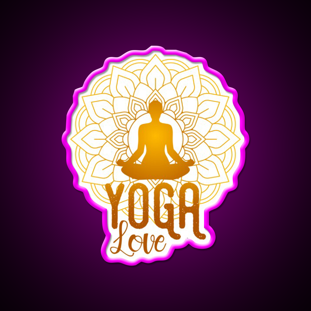 Yoga Love Meditation Yoga Led Neon Sign For Wellness Space Rgb Color