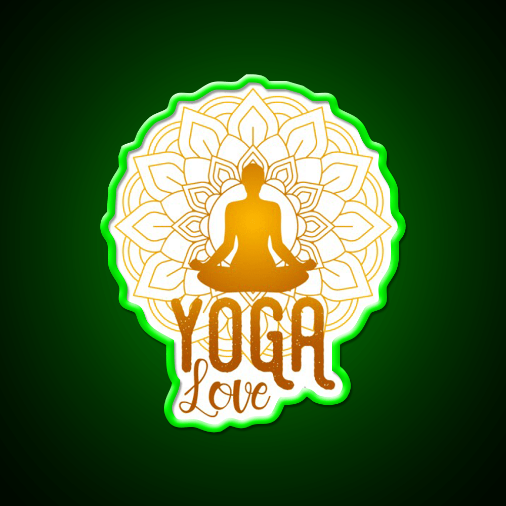 Yoga Love Meditation Yoga Led Neon Sign For Wellness Space Rgb Color - Shineneon