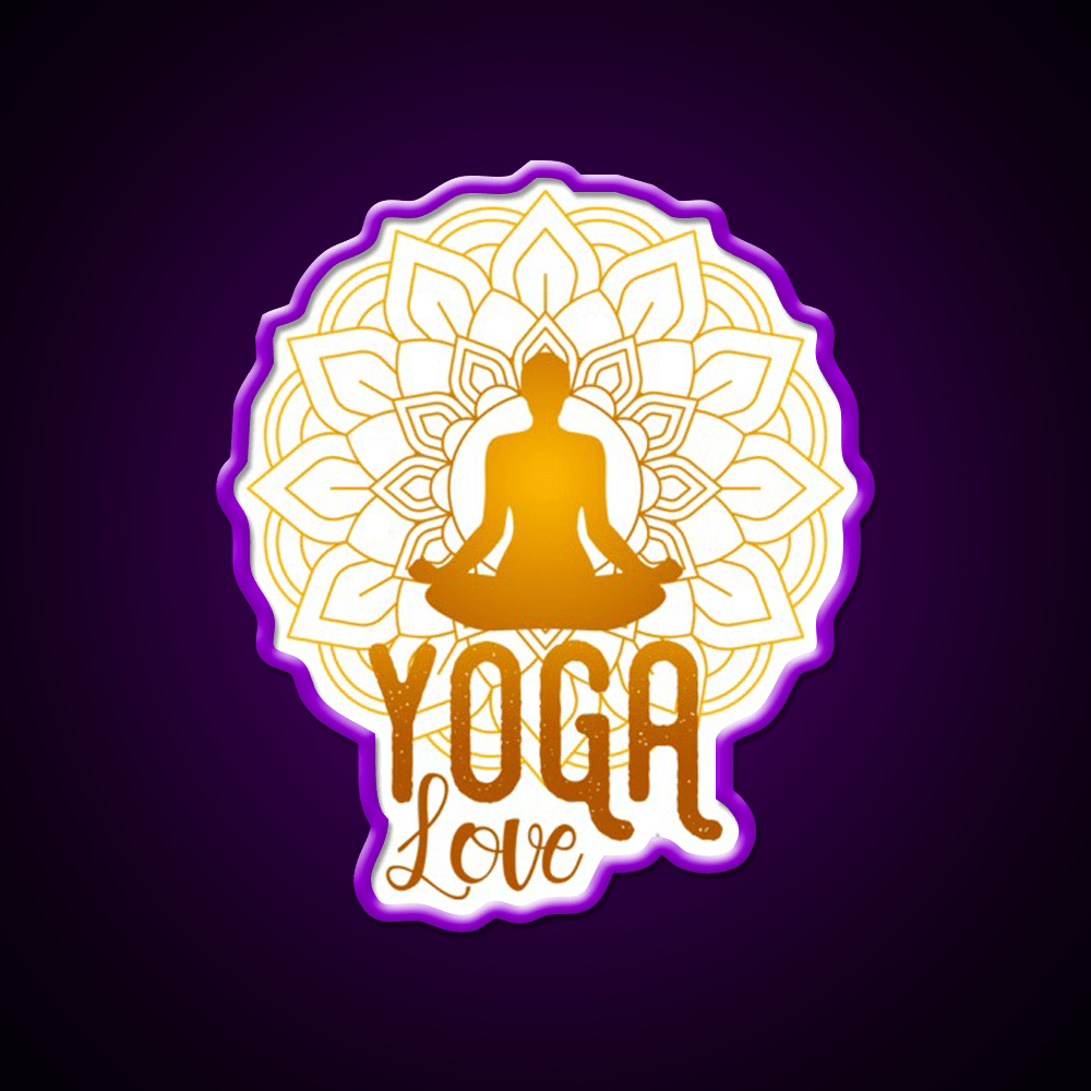 Yoga Love Meditation Yoga Led Neon Sign For Wellness Space Rgb Color - Shineneon