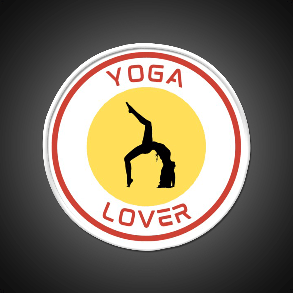 Yoga Lover Bold Silhouette Yoga Pose Emblem Yoga Led Neon Sign Rgb Color - Shineneon