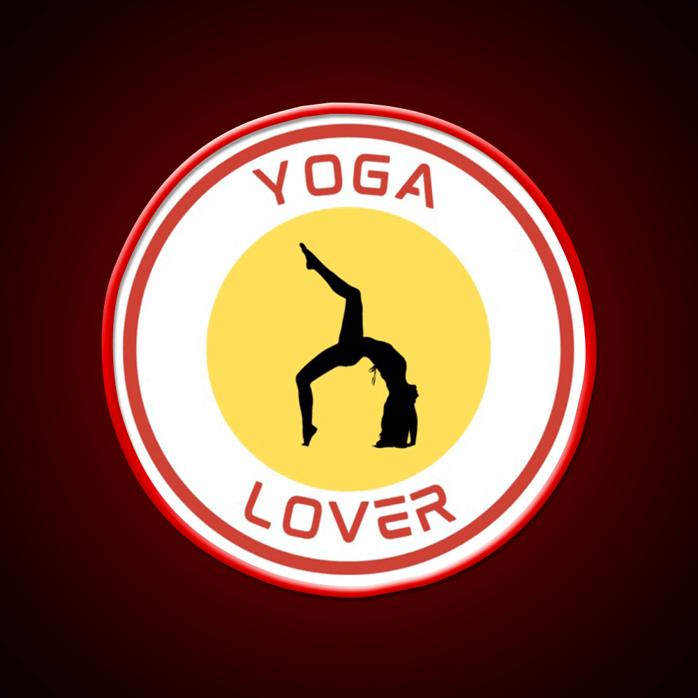 Yoga Lover Bold Silhouette Yoga Pose Emblem Yoga Led Neon Sign Rgb Color - Shineneon