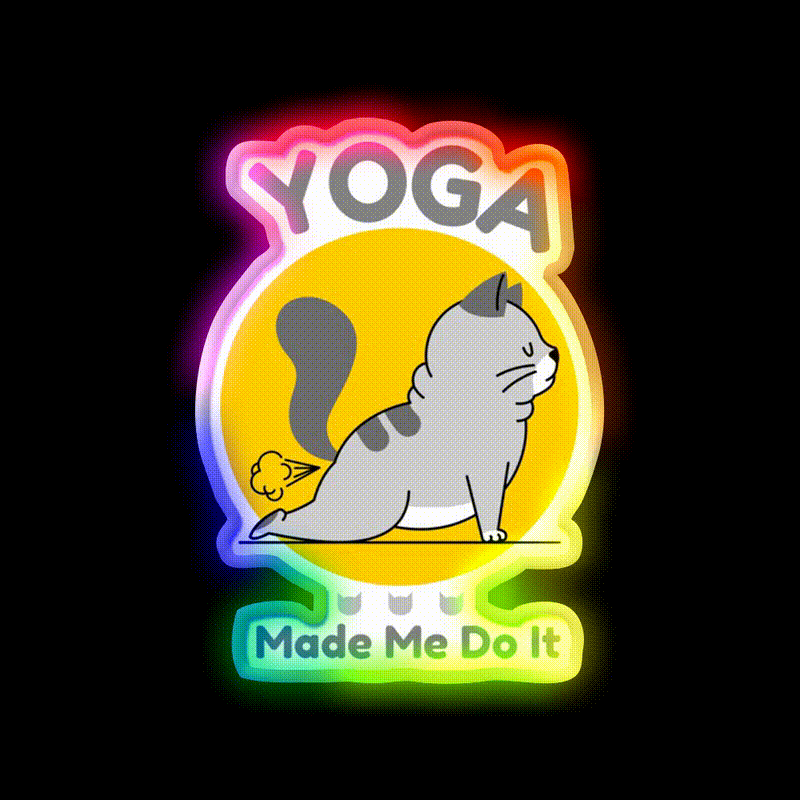 Yoga Made Me Do It Yoga Led Neon Sign For Wellness Space Rgb Color