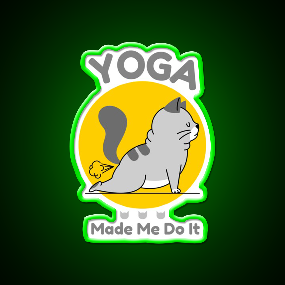 Yoga Made Me Do It Yoga Led Neon Sign For Wellness Space Rgb Color