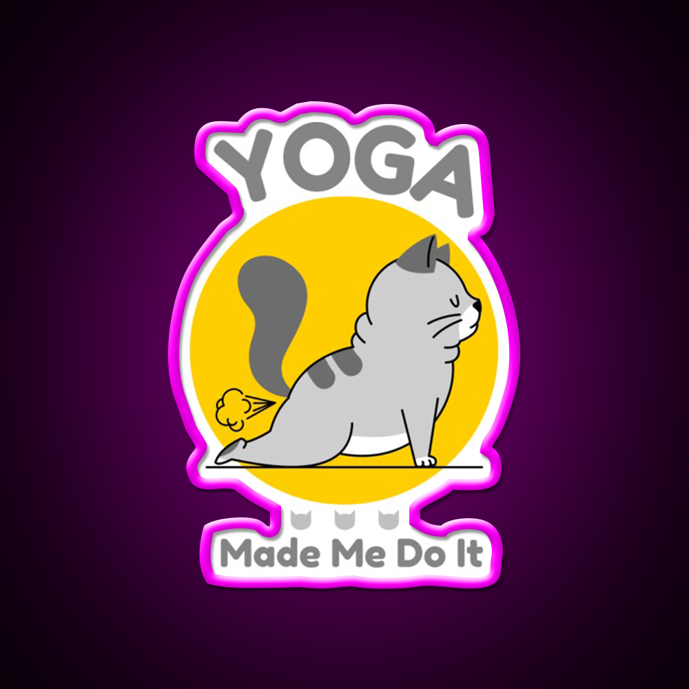 Yoga Made Me Do It Yoga Led Neon Sign For Wellness Space Rgb Color