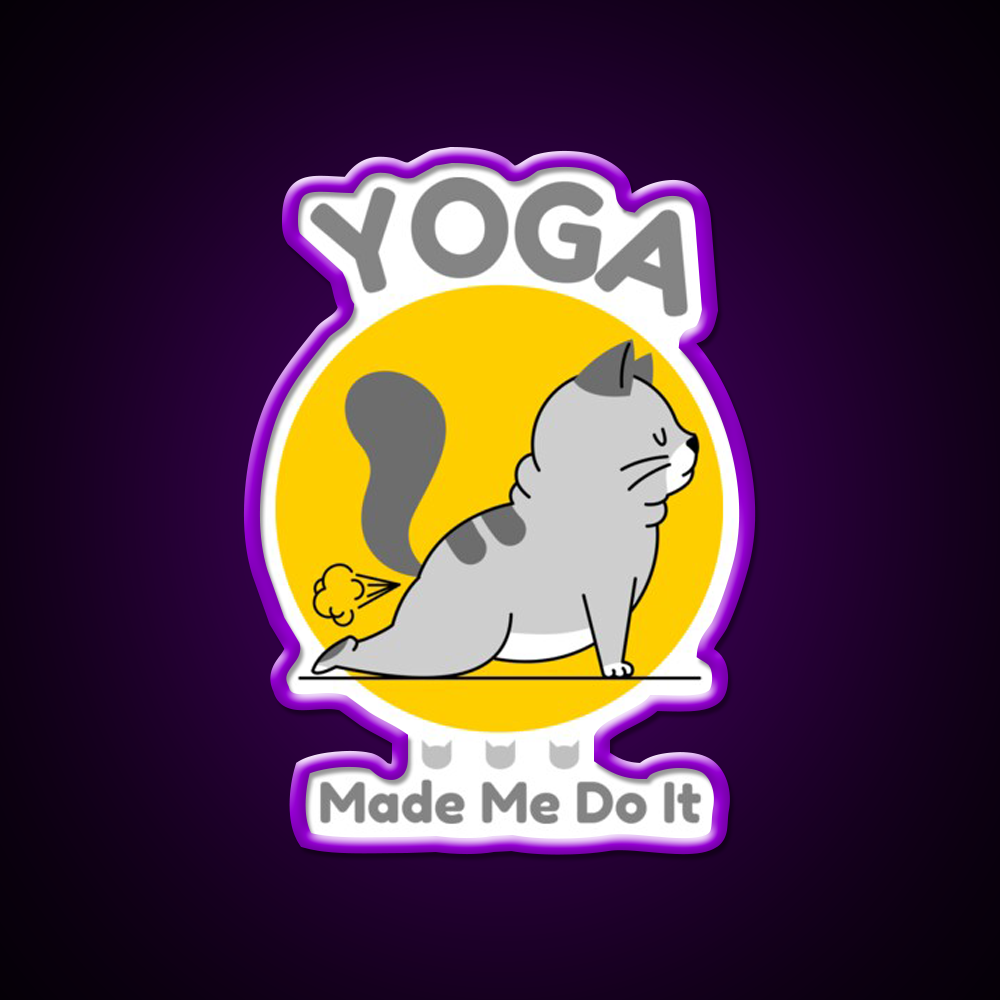 Yoga Made Me Do It Yoga Led Neon Sign For Wellness Space Rgb Color