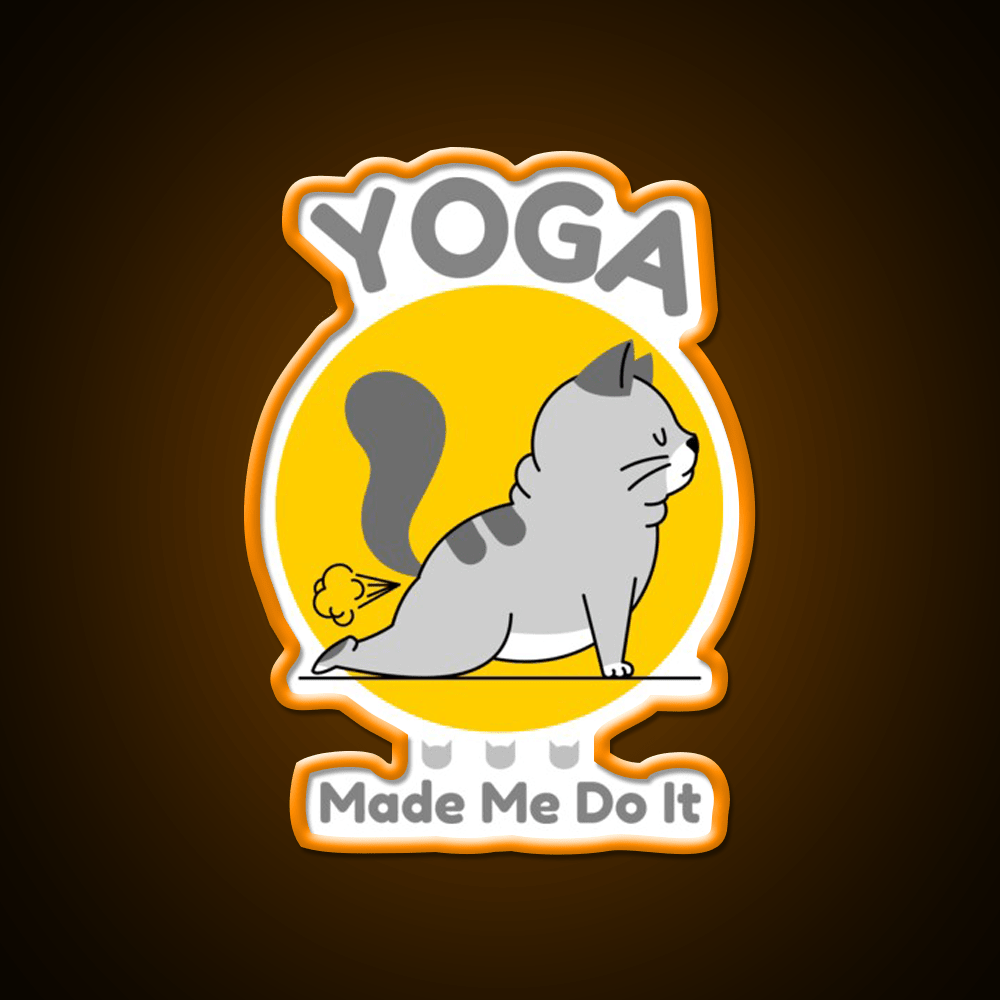 Yoga Made Me Do It Yoga Led Neon Sign For Wellness Space Rgb Color - Shineneon