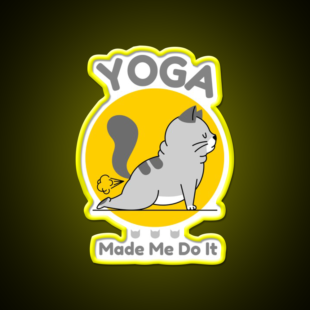 Yoga Made Me Do It Yoga Led Neon Sign For Wellness Space Rgb Color