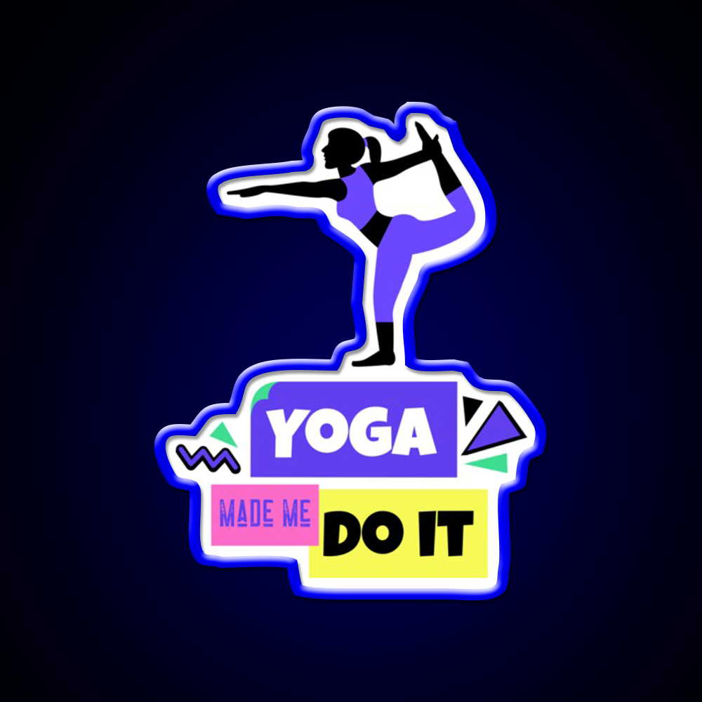 Yoga Made Me Do It Yoga Motivation Colorful Yoga Led Neon Sign Rgb Color