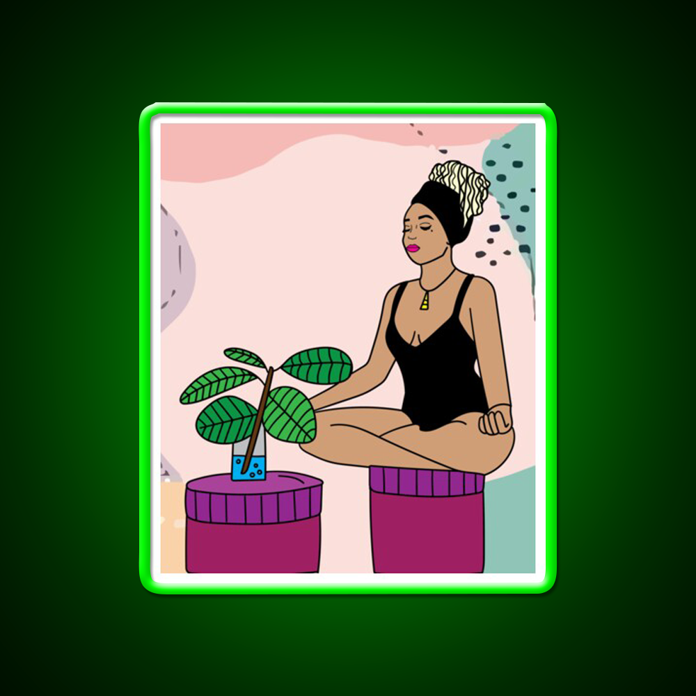 Yoga Meditation Relaxation Yoga Led Neon Sign Neon Decor Rgb Color