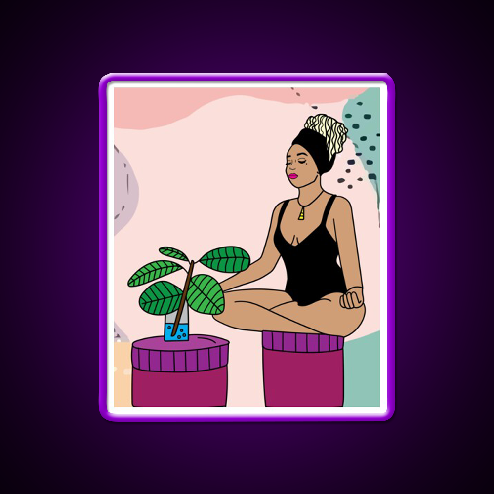 Yoga Meditation Relaxation Yoga Led Neon Sign Neon Decor Rgb Color