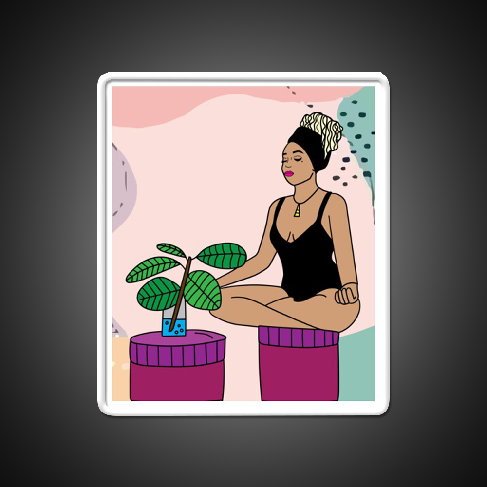 Yoga Meditation Relaxation Yoga Led Neon Sign Neon Decor Rgb Color