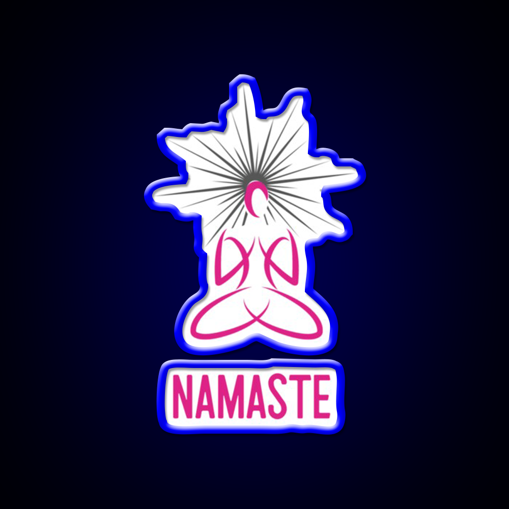 Yoga Namaste Spiritual Meditation Trending Merch Yoga Led Neon Sign Rgb Color