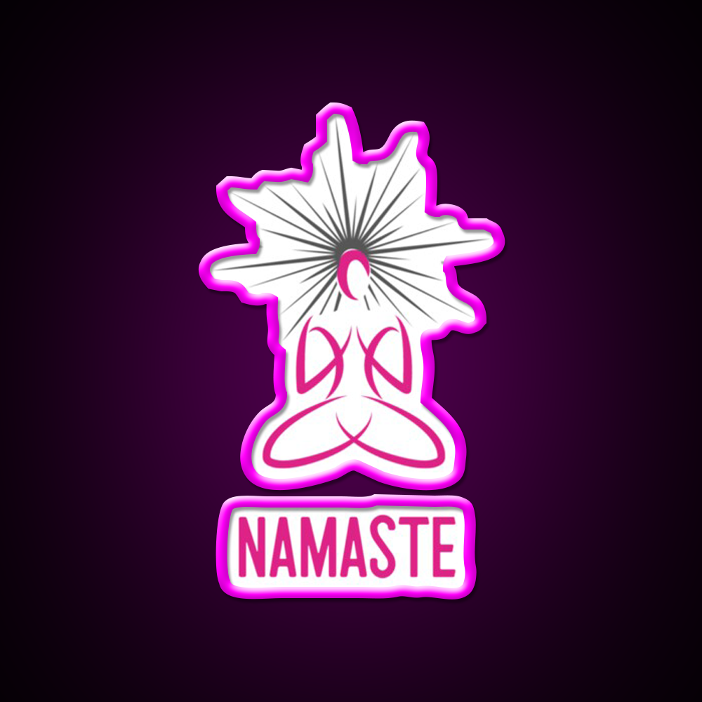 Yoga Namaste Spiritual Meditation Trending Merch Yoga Led Neon Sign Rgb Color