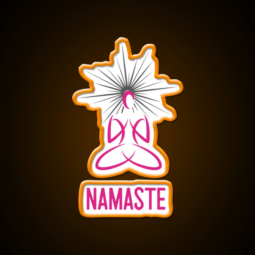 Yoga Namaste Spiritual Meditation Trending Merch Yoga Led Neon Sign Rgb Color - Shineneon
