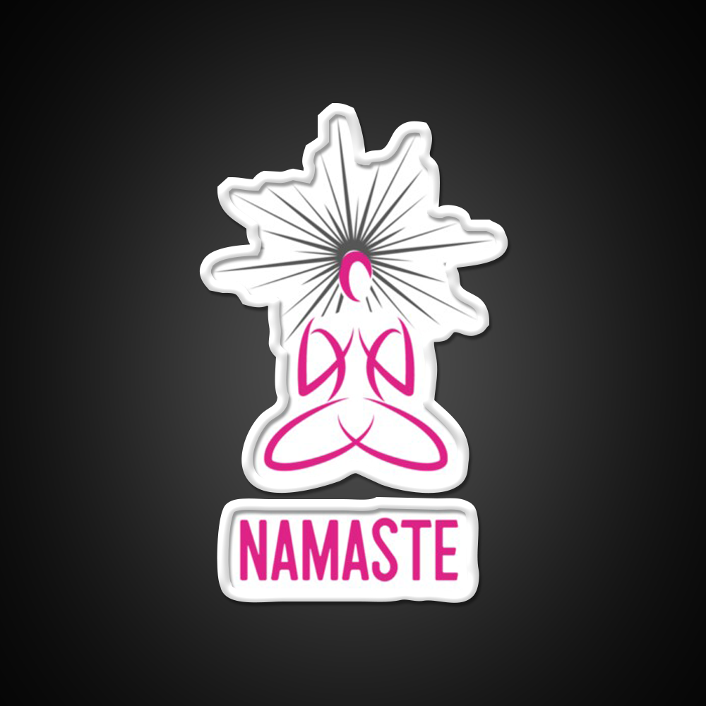 Yoga Namaste Spiritual Meditation Trending Merch Yoga Led Neon Sign Rgb Color