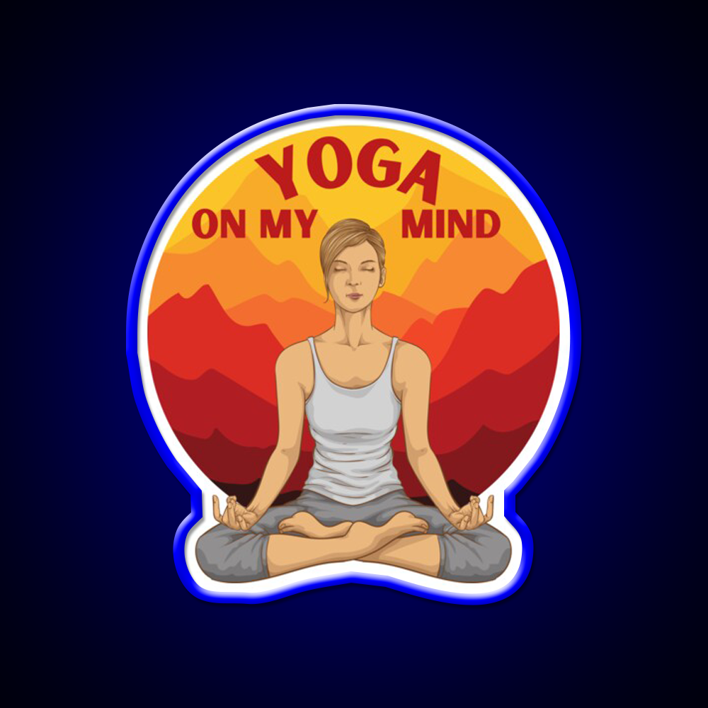 Yoga On My Mind Yoga Led Neon Sign For Wellness Space Rgb Color