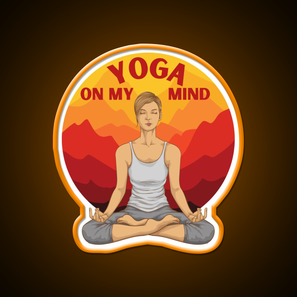 Yoga On My Mind Yoga Led Neon Sign For Wellness Space Rgb Color