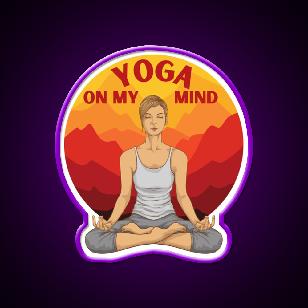 Yoga On My Mind Yoga Led Neon Sign For Wellness Space Rgb Color