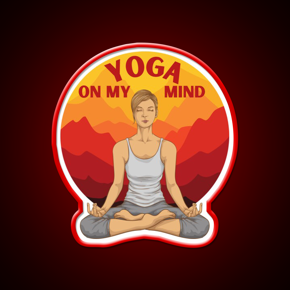 Yoga On My Mind Yoga Led Neon Sign For Wellness Space Rgb Color