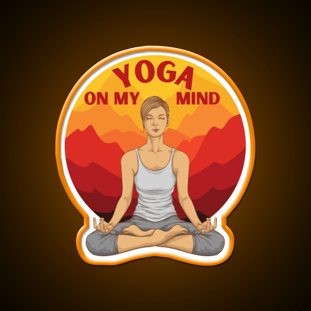 Yoga On My Mind Yoga Led Neon Sign For Wellness Space Rgb Color - Shineneon