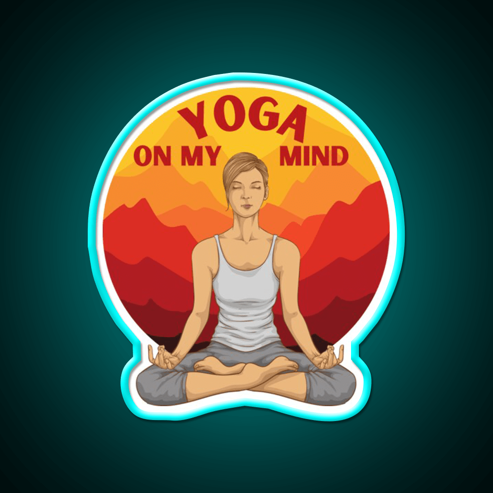 Yoga On My Mind Yoga Led Neon Sign For Wellness Space Rgb Color - Shineneon